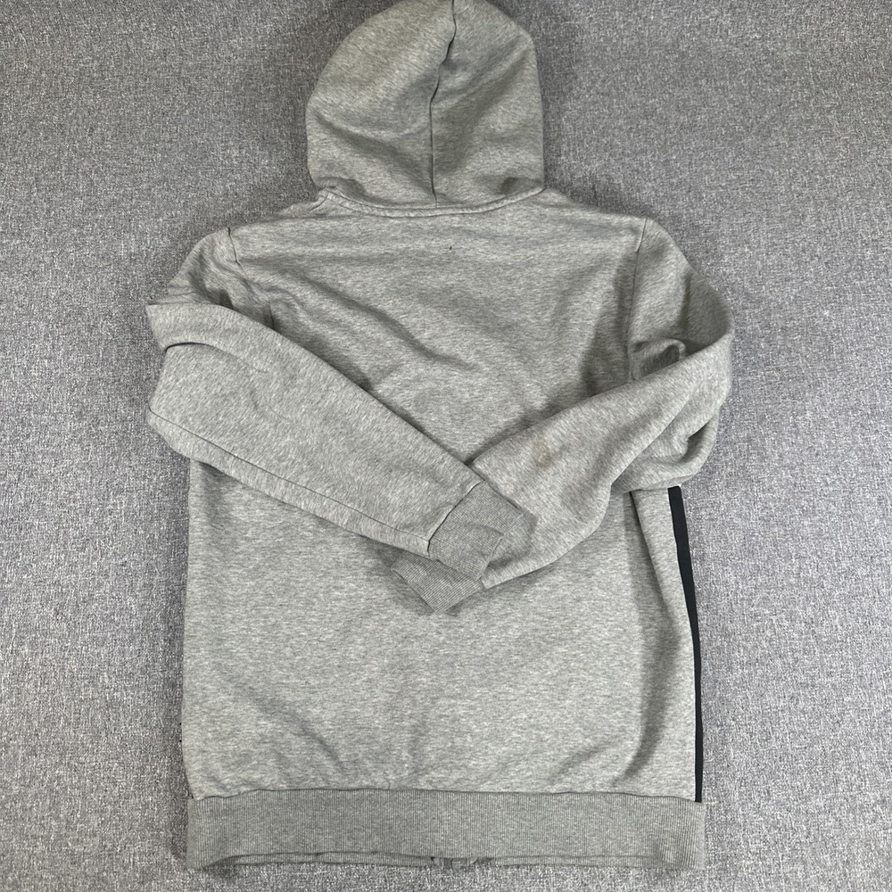 Puma Hoodie Zip Up Unisex M Gray Black Colorblock Sweatshirt Logo - Picture 7 of 8